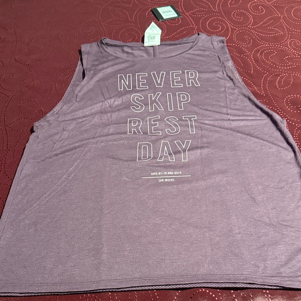 Reebok Purple Graphic Muscle Tank